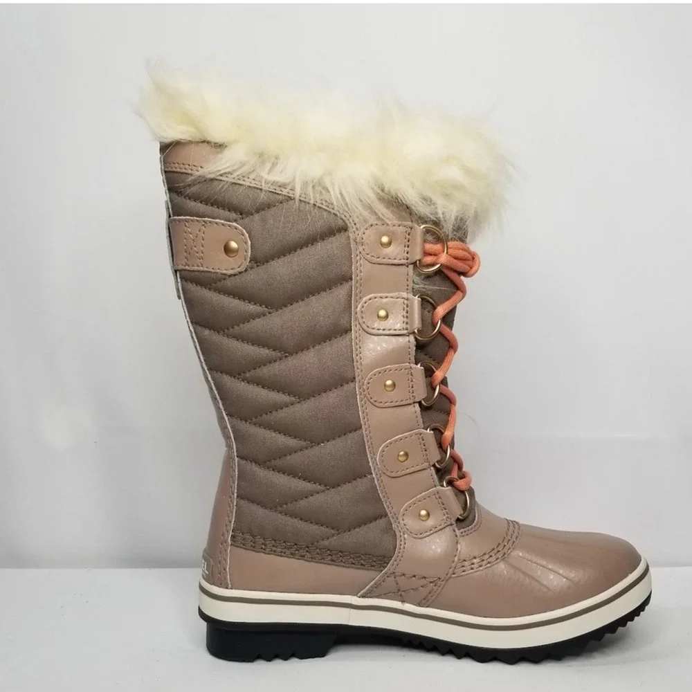Sorel Women's Tofino II Waterproof Cozy Boots Size 6 Omega Taupe/ Pink NWT